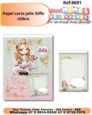 Papel carta jolie 50fls tilibra
