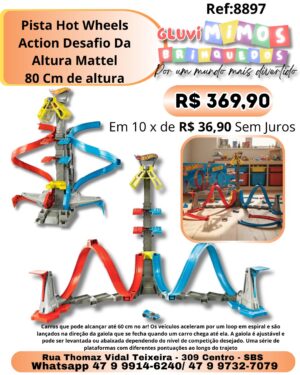 Pista Hot Wheels Action Desafio Da Altura Mattel 80 Cm de altura