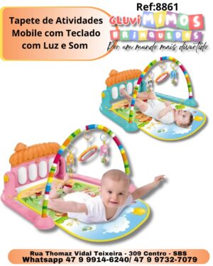 Tapete de Atividades Mobile com Teclado com Luz e Som