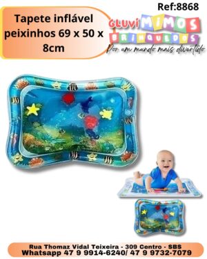 Tapete inflável peixinhos 69 x 50 x 8cm
