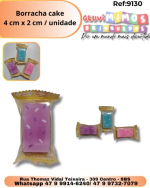 Borracha cake 4 cm x 2 cm / unidade