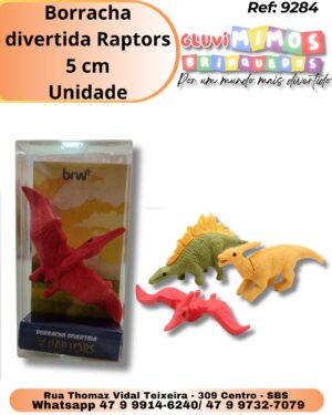 Borracha divertida Raptors 5 cm/ Unidade