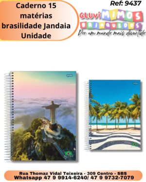 Caderno 15 matérias brasilidade Jandaia/ Unidade