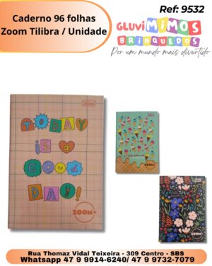 Caderno 96 folhas Zoom Tilibra / Unidade
