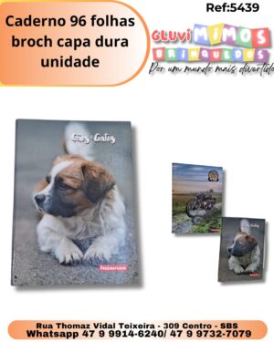 Caderno 96 folhas broch capa dura/ unidade