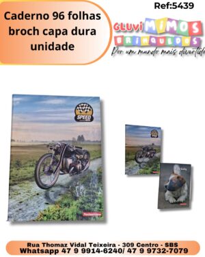 Caderno 96 folhas broch capa dura unidade