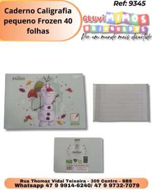 Caderno Caligrafia pequeno Frozen 40 folhas