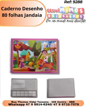 Caderno Desenho 80 folhas Jandaia