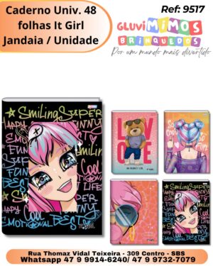 Caderno Univ. 48 folhas It Girl Jandaia / Unidade