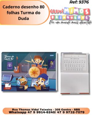 Caderno desenho 80 folhas Turma do DudaCaderno desenho 80 folhas Turma do Duda