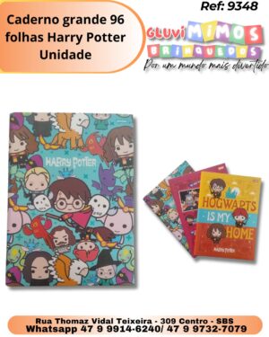 Caderno grande 96 folhas Harry Potter/ Unidade