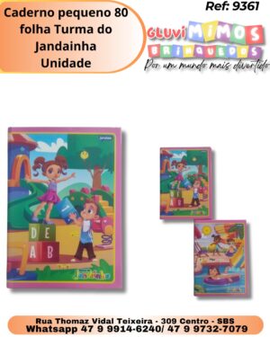 Caderno pequeno 80 folha Turma do Jandainha/ Unidade