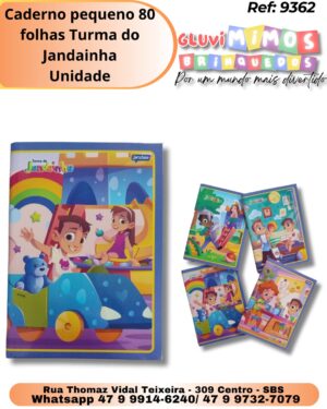 Caderno pequeno 80 folhas Turma do Jandainha/ Unidade