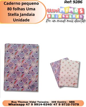 Caderno pequeno 80 folhas Uma Stella Jandaia UnidadeCaderno pequeno 80 folhas Uma Stella Jandaia/ Unidade