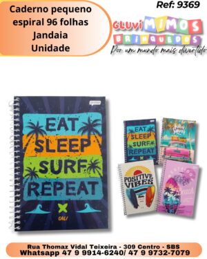 Caderno pequeno espiral 96 folhas Jandaia/ Unidade