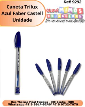 Caneta Trilux Azul Faber Castell/ Unidade
