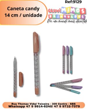 Caneta candy 14 cm / unidade