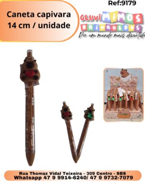 Caneta capivara 14 cm  unidade