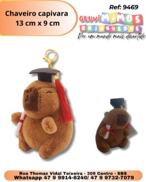 Chaveiro capivara  13 cm x 9 cm