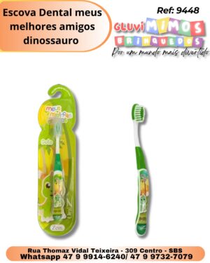 Escova Dental meus melhores amigos dinossauro