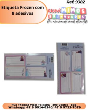 Etiqueta Frozen com 8 adesivos