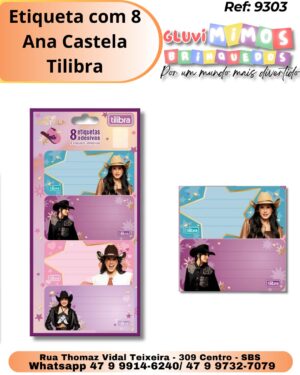 Etiqueta com 8 Ana Castela Tilibra