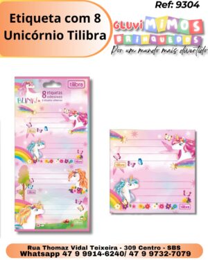 Etiqueta com 8 Unicórnio Tilibra