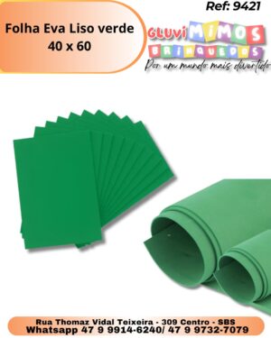 Folha Eva Liso verde 40 x 60