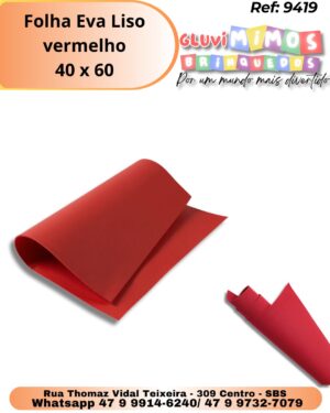 Folha Eva Liso vermelho 40 x 60