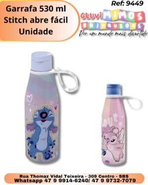 Garrafa 530 ml Stitch abre fácil/ Unidade