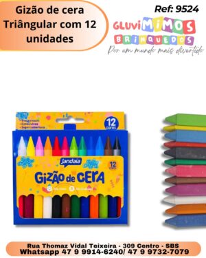 Gizão de cera Triângular com 12 unidades
