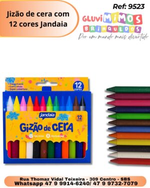 Jizão de cera com 12 cores Jandaia