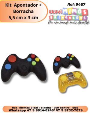 Kit  Apontador + Borracha 5,5 cm x 3 cm