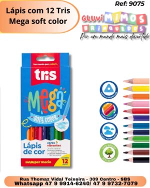 Lápis com 12 Tris Mega soft color