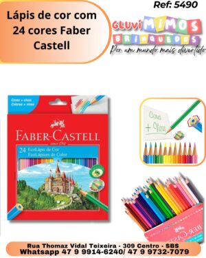 Lápis de cor com 24 cores Faber Castell