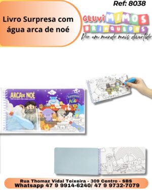 Livro Surpresa com água arca de noé