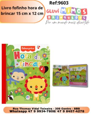 Livro fofinho hora de brincar 15 cm x 12 cm
