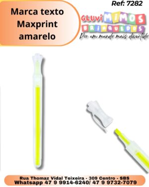 Marca texto Maxprint amarelo