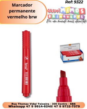 Marcador permanente vermelho brw