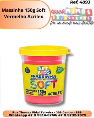 Massinha 150g Soft Vermelho Acrilex