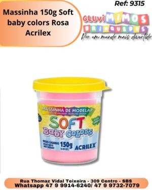 Massinha 150g Soft baby colors Rosa Acrilex