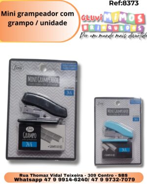 Mini grampeador com grampo