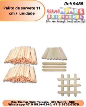 Palito de sorvete 11 cm /  unidade