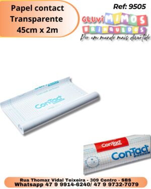 Papel contact Transparente  45cm x 2m