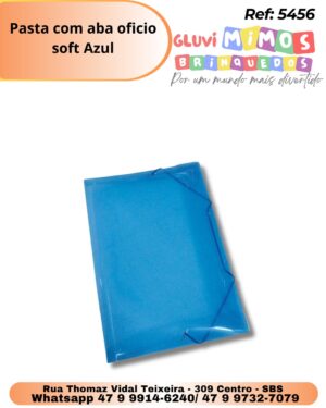 Pasta com aba oficio soft Azul