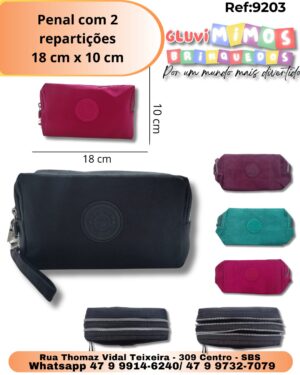 Penal  com 2 repartições 18 cm x 10 cm