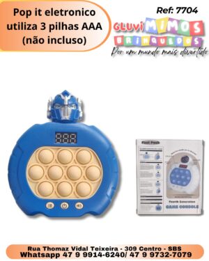 Pop it eletronico utiliza 3 pilhas AAA (não incluso)