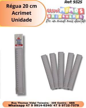 Régua 20 cm Acrimet/ Unidade