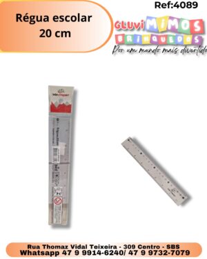 Régua escolar  20 cm