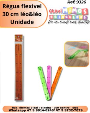 Régua flexivel 30 cm léo&léo/ Unidade